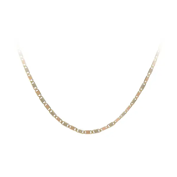 Цепочка «Жилетка» из комбинированного золота