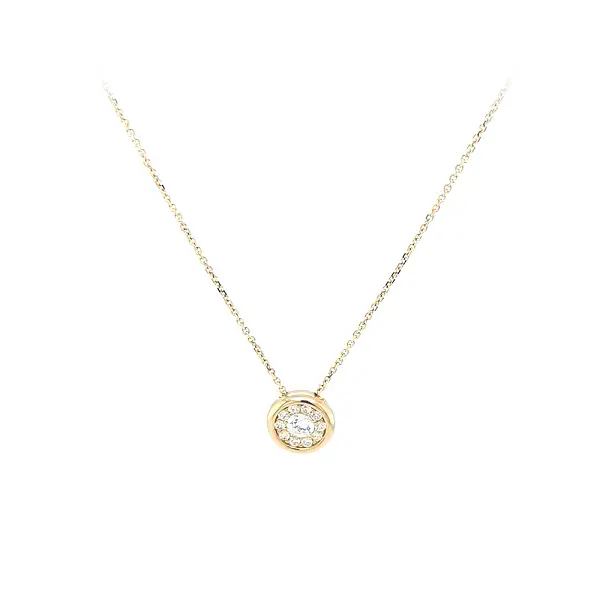 Золотое колье с цирконами