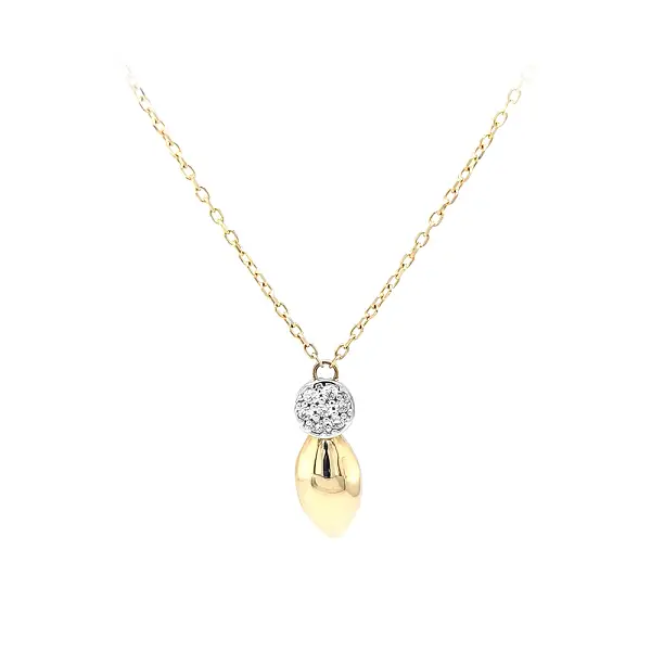 Колье с циркониями в золоте