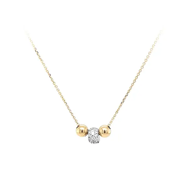 Колье с циркониями в золоте