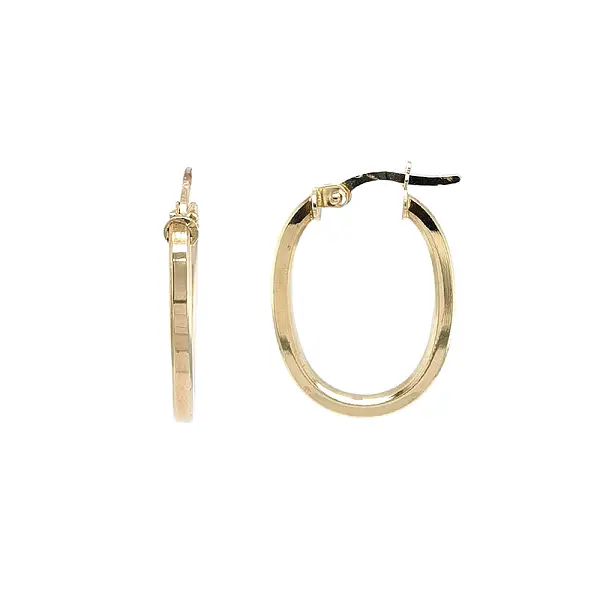 Овальные серьги из желтого золота для повседневной элегантности