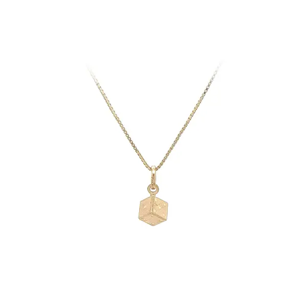 Золотая подвеска 'Игральный кубик