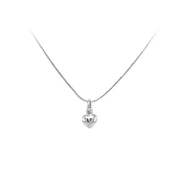 Кулон Сердце из белого золота