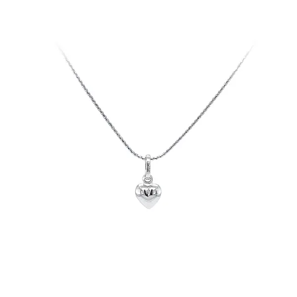 Кулон Сердце из белого золота