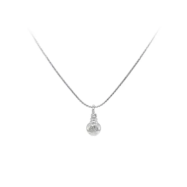 Кулон Божья коровка из белого золота