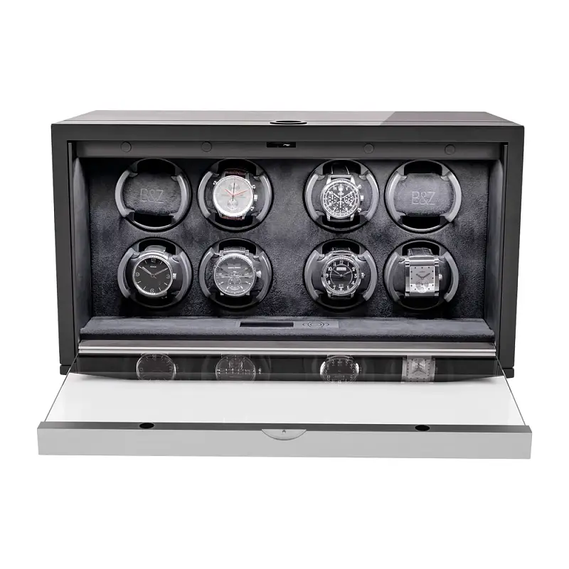 BUBEN_ZORWEG_Watch_Winder_Neo_8_Carbon_high-gloss_front_open.jpg