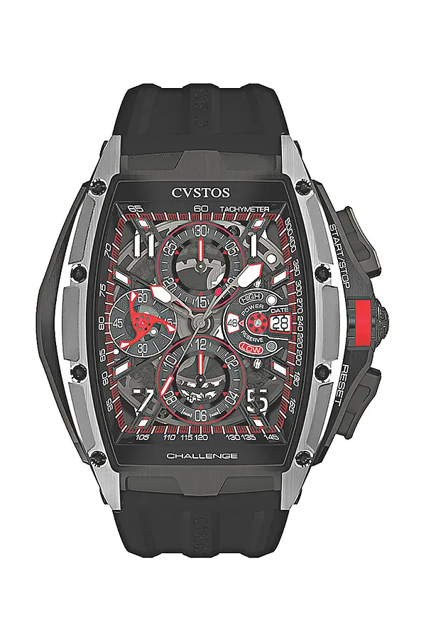 Cvstos Chrono Grey Brancard Black Titanium/Black & Red