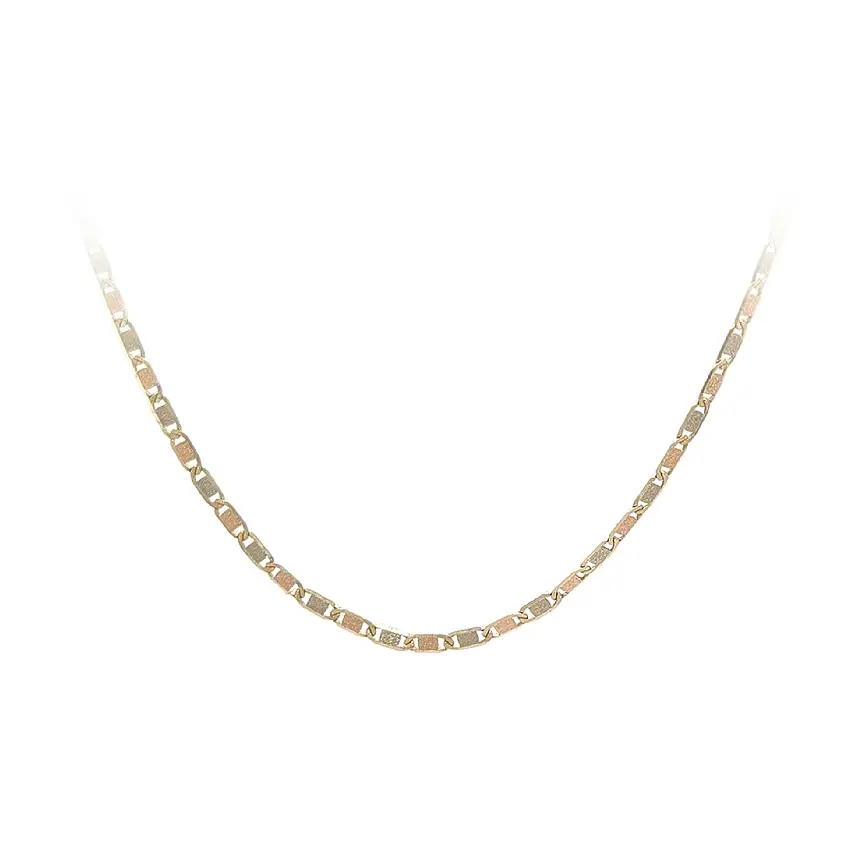 Цепочка «Жилетка» из комбинированного золота