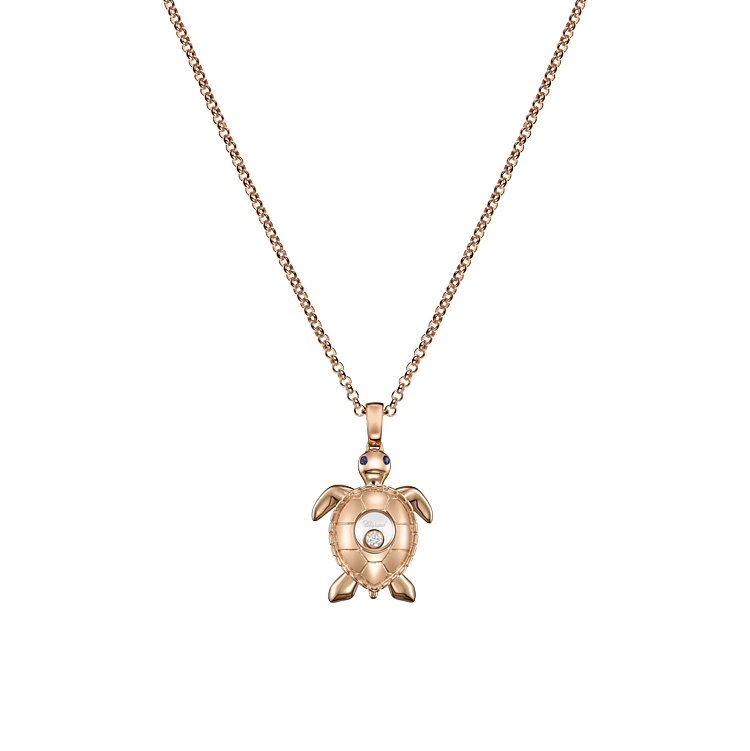 Золотое колье Chopard Happy Diamonds Turtle 79A187-5001