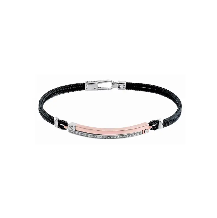 Золотой мужской браслет с бриллиантами