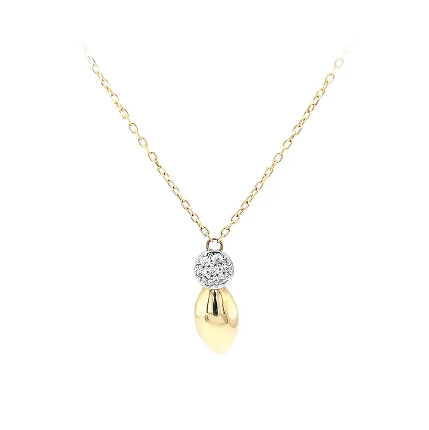 Колье с циркониями в золоте