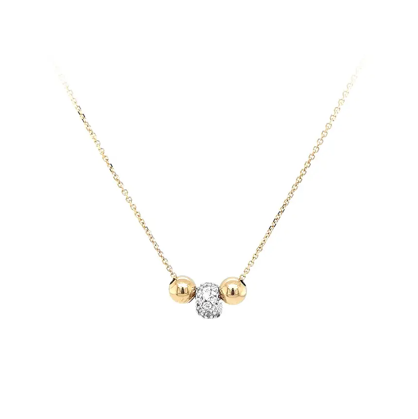 Колье с циркониями в золоте