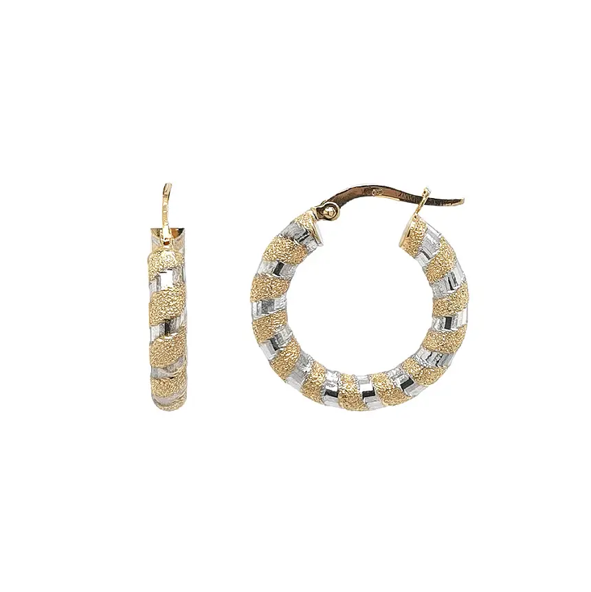 Элегантные круглые серьги с современным контрастным дизайном