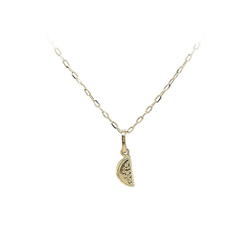 Золотое ожерелье с кулоном-арбузом