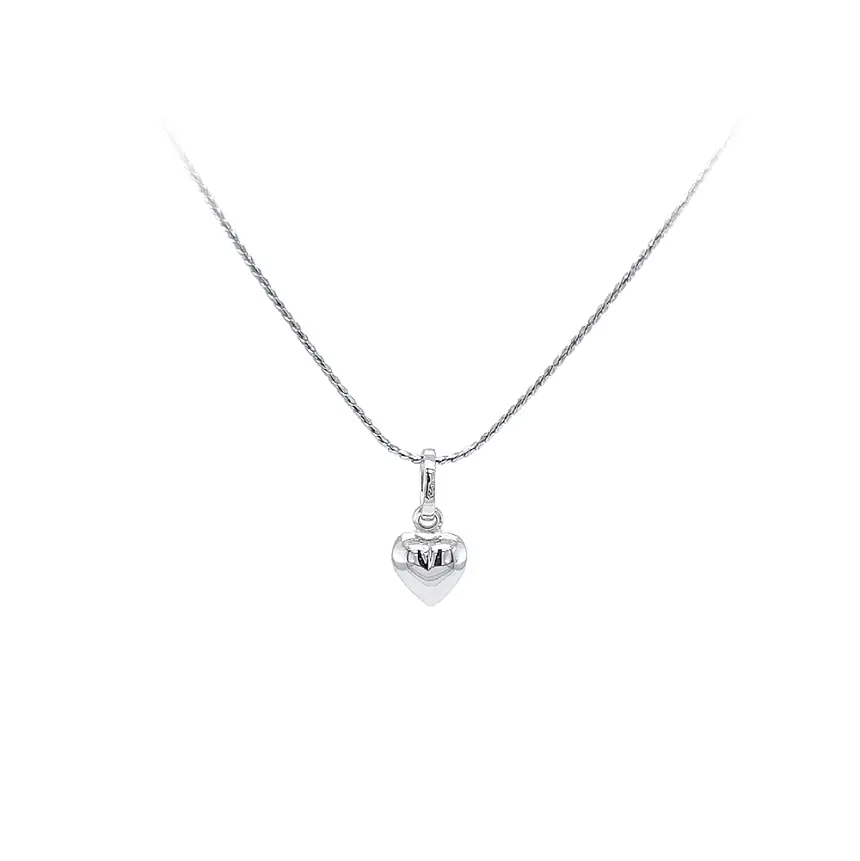 Кулон Сердце из белого золота
