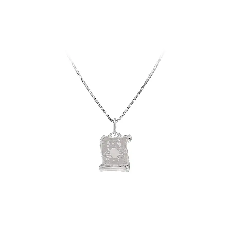 Кулон Знак Скорпиона из белого золота