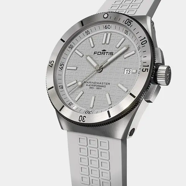 Fortis Marinemaster M-40 Snow White на ремешке Horizon F8120009