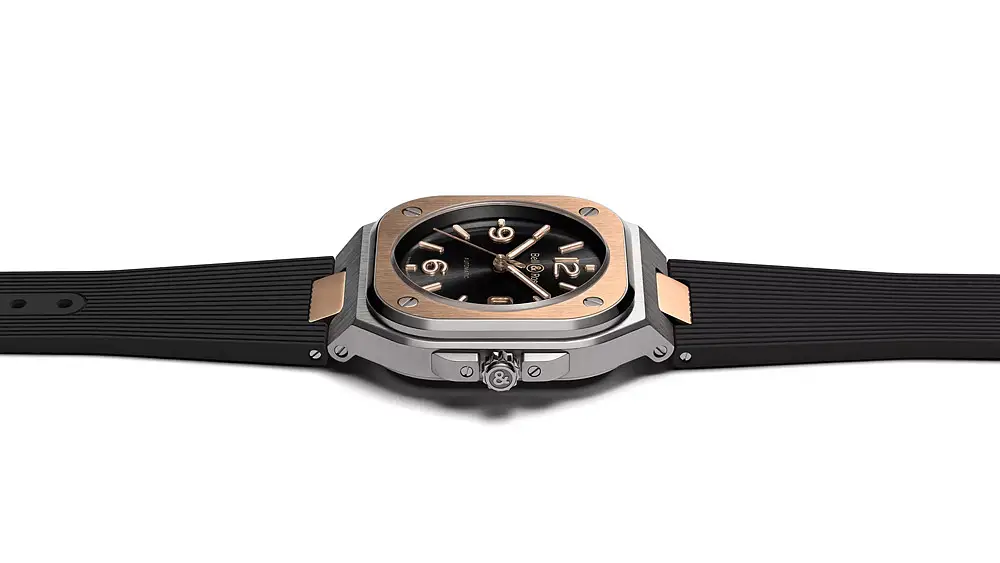 Bell & Ross BR 05 Black Steel & Gold BR05A-BL-STPG/SRB