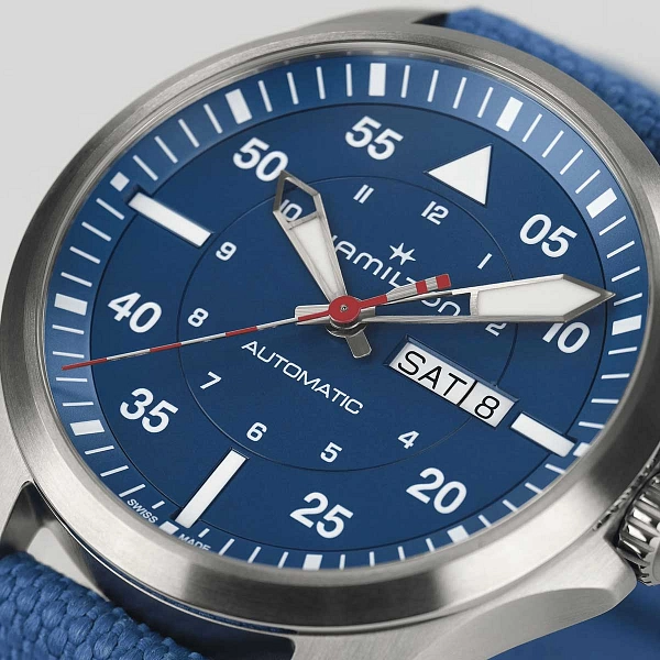 Hamilton Khaki Aviation Pilot Day Date Auto - Air - Glaciers Edition H64655941