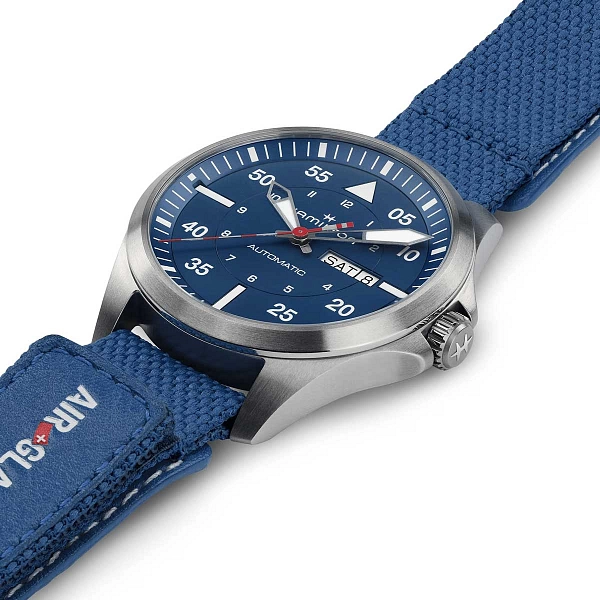 Hamilton Khaki Aviation Pilot Day Date Auto - Air - Glaciers Edition H64655941