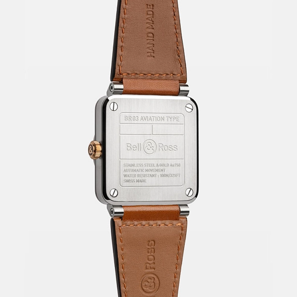 Bell & Ross BR 03 Белая сталь и золото BR03A-WH-STPG/SCA