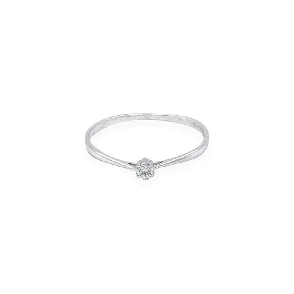 Золотое обручальное кольцо с цирконом