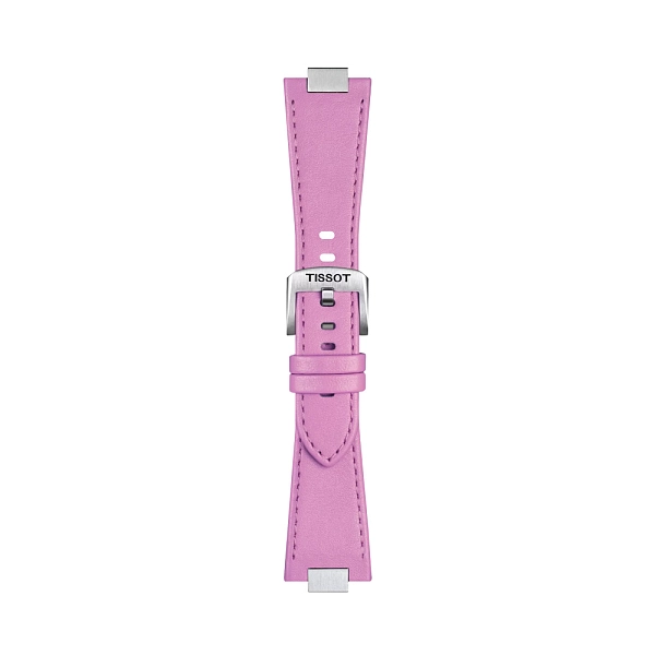 Розовый кожаный ремешок Tissot для PRX 35 мм T852.049.546