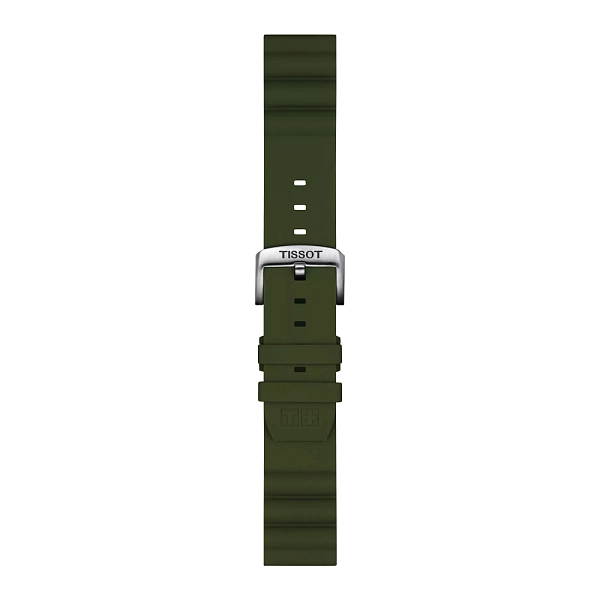 Зелёный силиконовый ремешок Tissot 22 мм T852.047.177