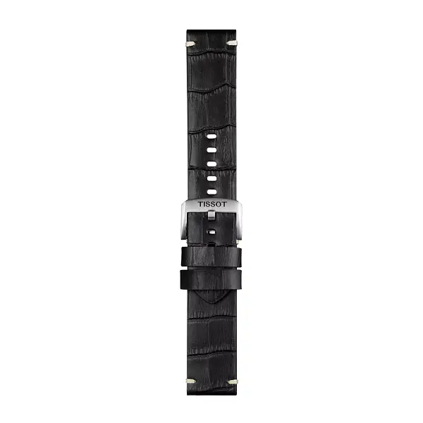 Tissot чёрный кожаный ремешок 22мм T852.046.775