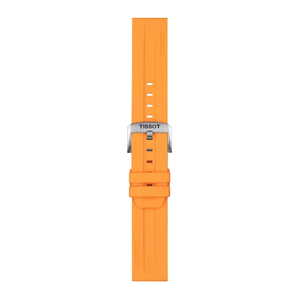 Оранжевый силиконовый ремешок Tissot 22 мм T852.047.918