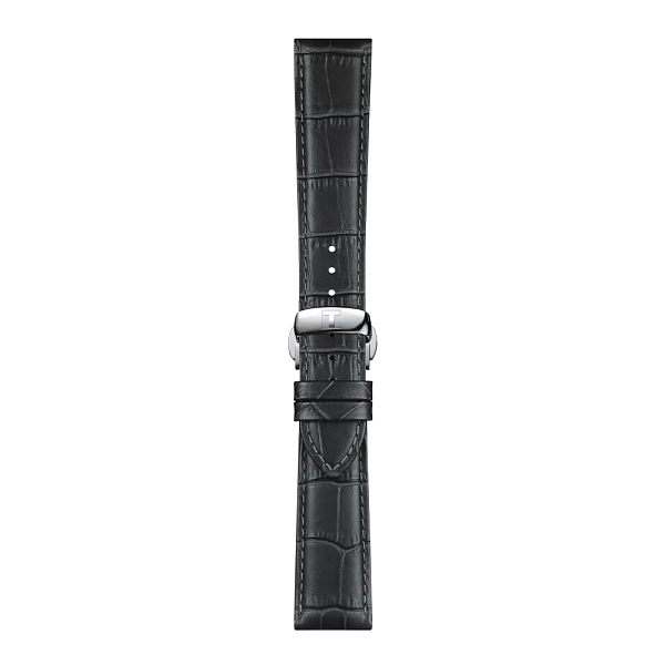 Серый кожаный ремешок Tissot 21 мм T852.045.750