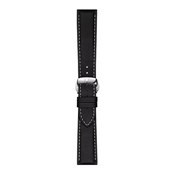 Чёрный кожаный ремешок Tissot 21 мм T852.044.599