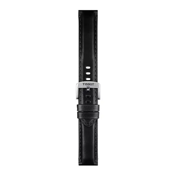 Чёрный кожаный ремешок Tissot 20 мм T852.046.834