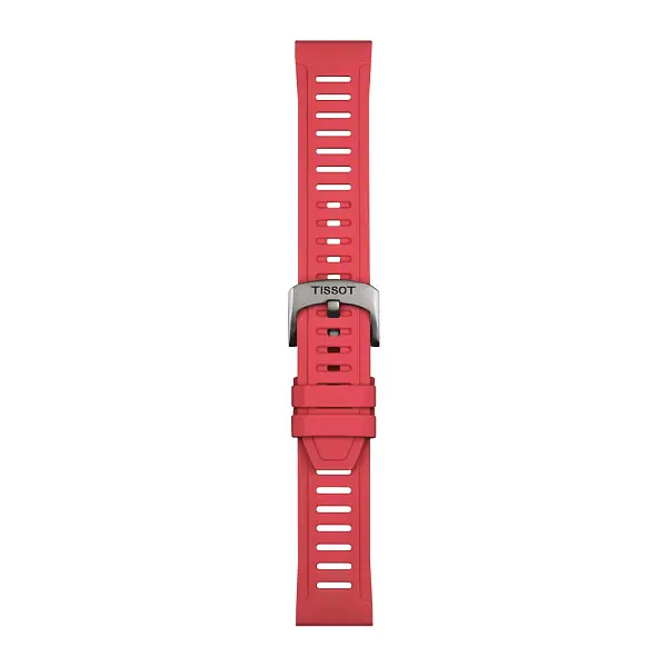 Красный силиконовый ремешок Tissot 21 мм T852.049.243