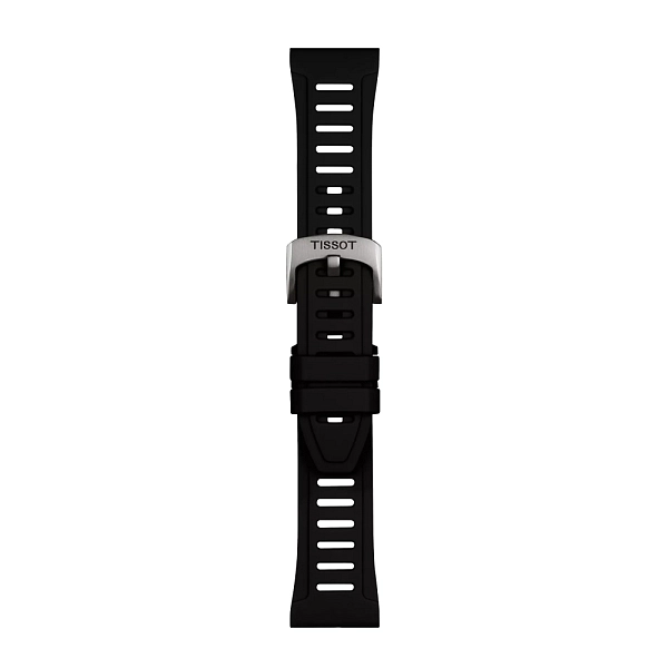 Чёрный силиконовый ремешок Tissot 21 мм SX T852.049.249