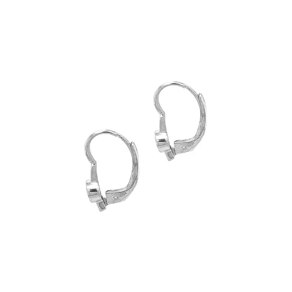 Женские серьги с фианитами из белого золота