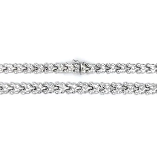 Женское колье из белого золота