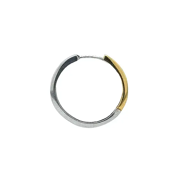 Элегантные серьги-кольца из комбинированного золота