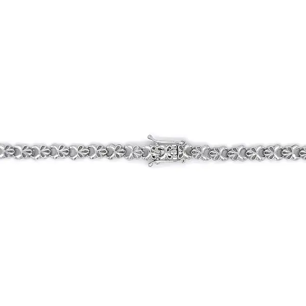 Колье из белого золота с кристаллами Swarovski