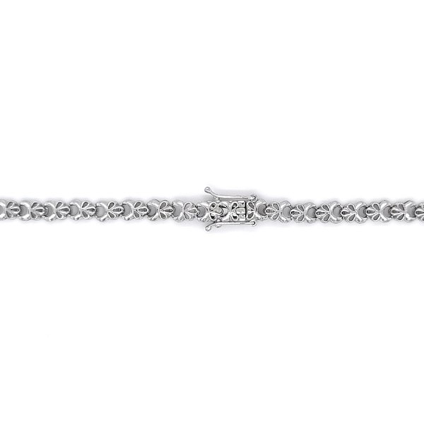 Колье из белого золота с кристаллами Swarovski