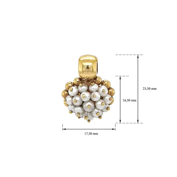 Стильный подвес с классическими белыми жемчужинами