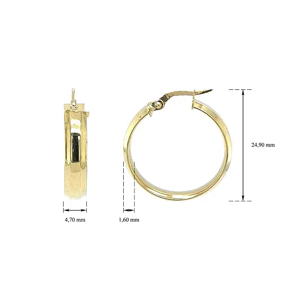 Элегантные золотые серьги-кольца