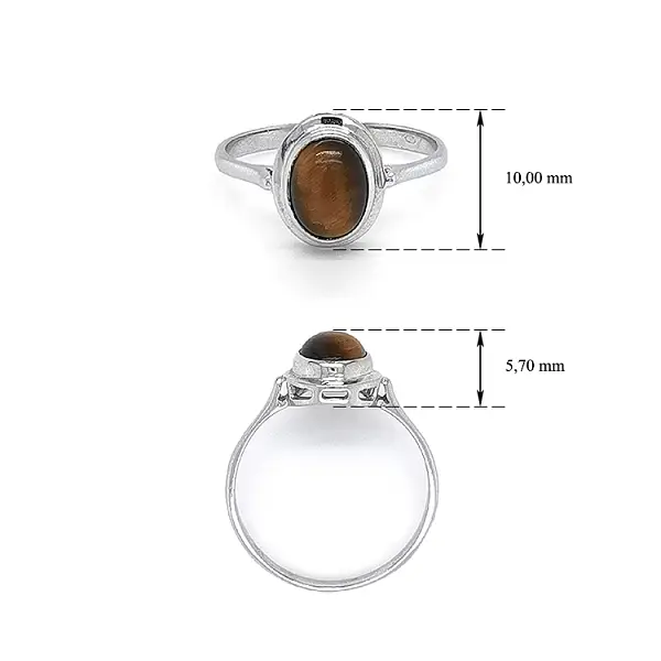 Эксклюзивное золотое кольцо с тигровым глазом