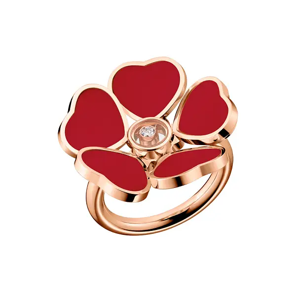 Золотое кольцо Chopard Happy Hearts Flower 82A085-5811