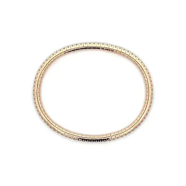 Теннисный браслет из розового золота с бриллиантами