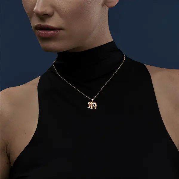 Золотой кулон Chopard Happy Diamonds Elephant 79A189-5001
