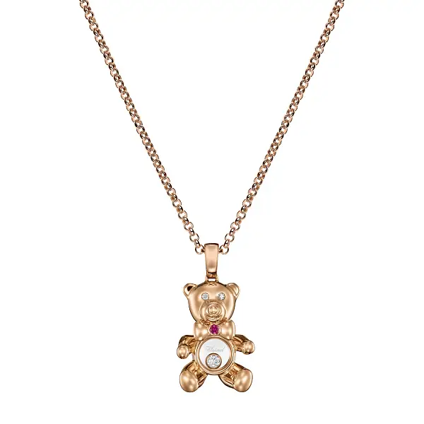 Золотой кулон Chopard Happy Diamonds Teddy Bear 79A188-5001