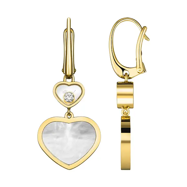 Золотые серьги Chopard Happy Hearts 837482-0310