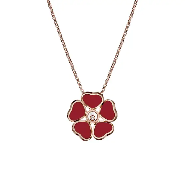 Золотой кулон Chopard Счастливые сердца 79A085-5811