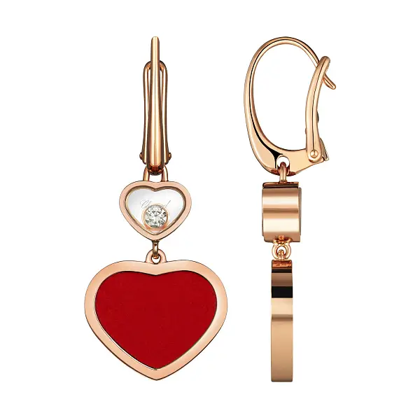 Золотые серьги Chopard Happy Hearts 837482-5810